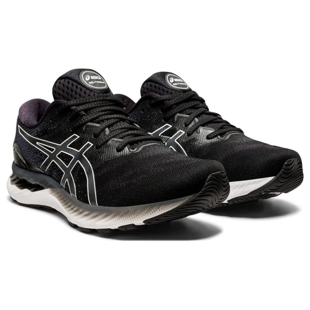 Asics Gel-Nimbus 23 running shoes for Men's Black/White 8 US Wide 2E